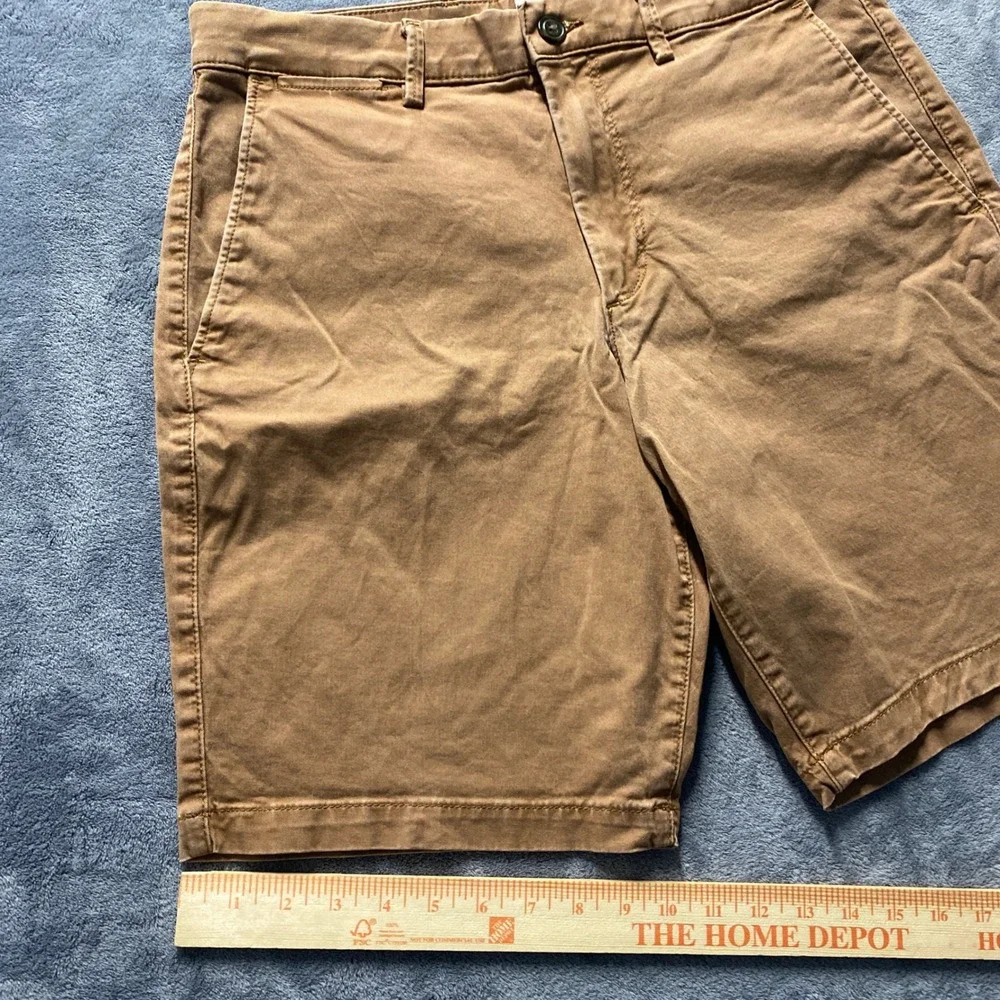 Gap Shorts Mens 31 Essential Khaki Brown 10 Inch Inseam Cotton Made in 2022